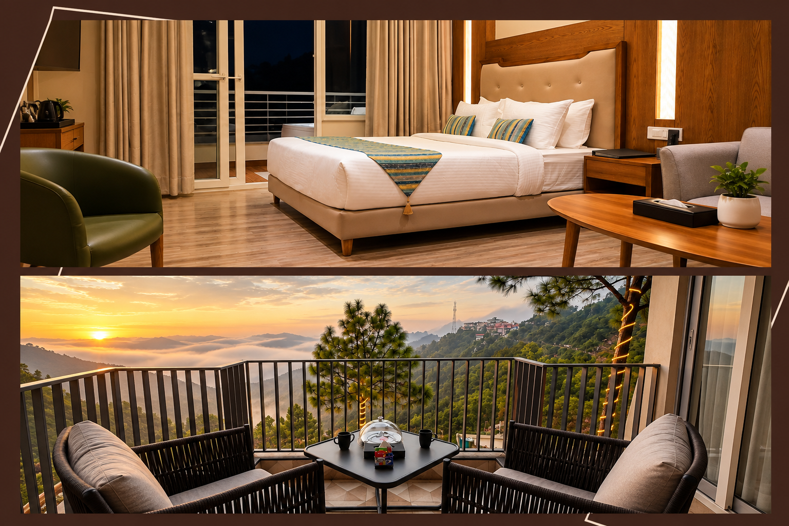 OREN Kasauli — Superior Room framed by the valley